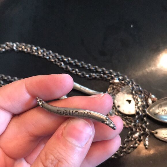 Pre loved Necklace all silver tone 44” - Picture 4 of 4